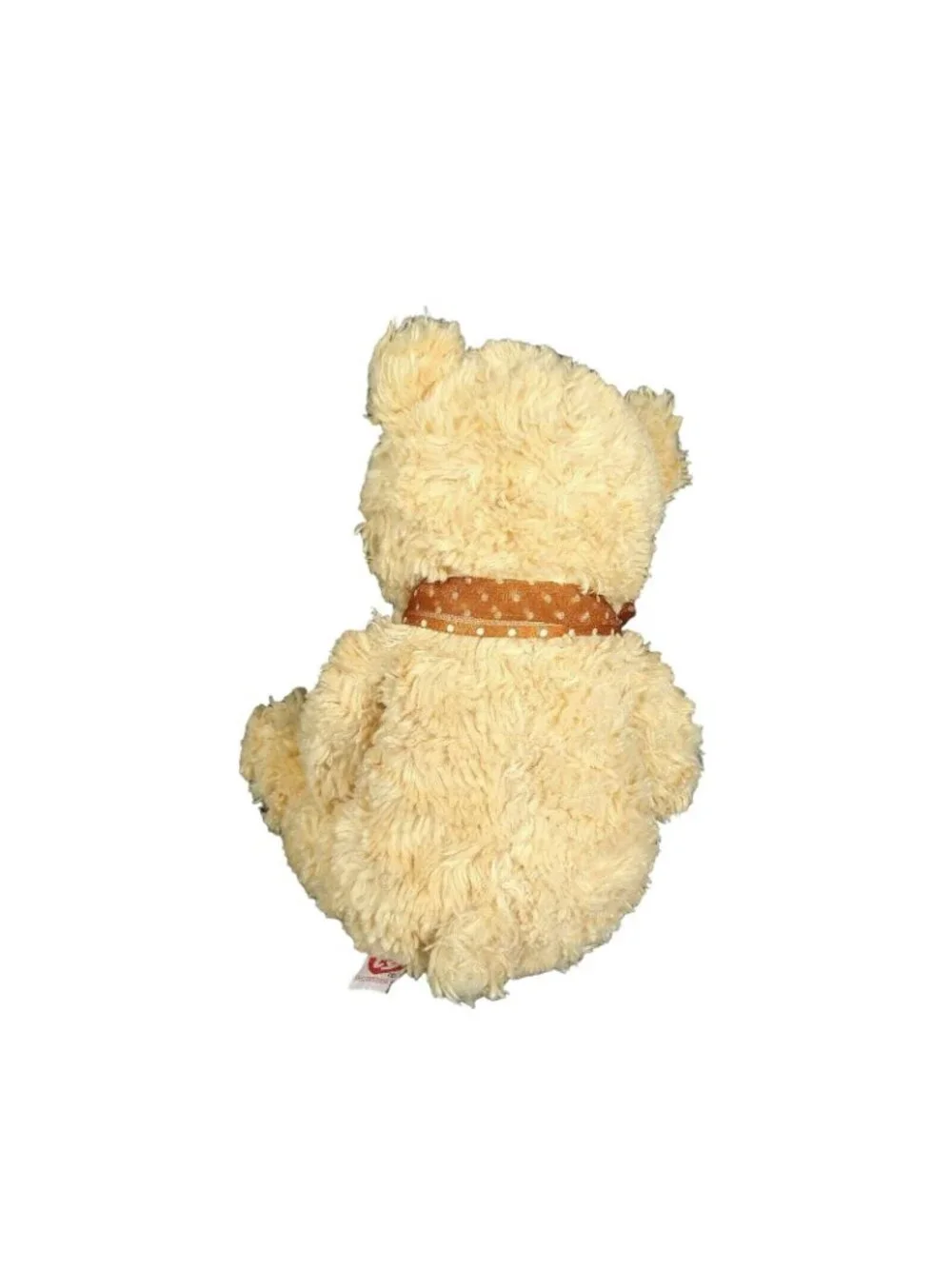 Ty Silk Teddy Bear Plush Stuffed Animal Tay Polka Dot Bow 11 inch 2007